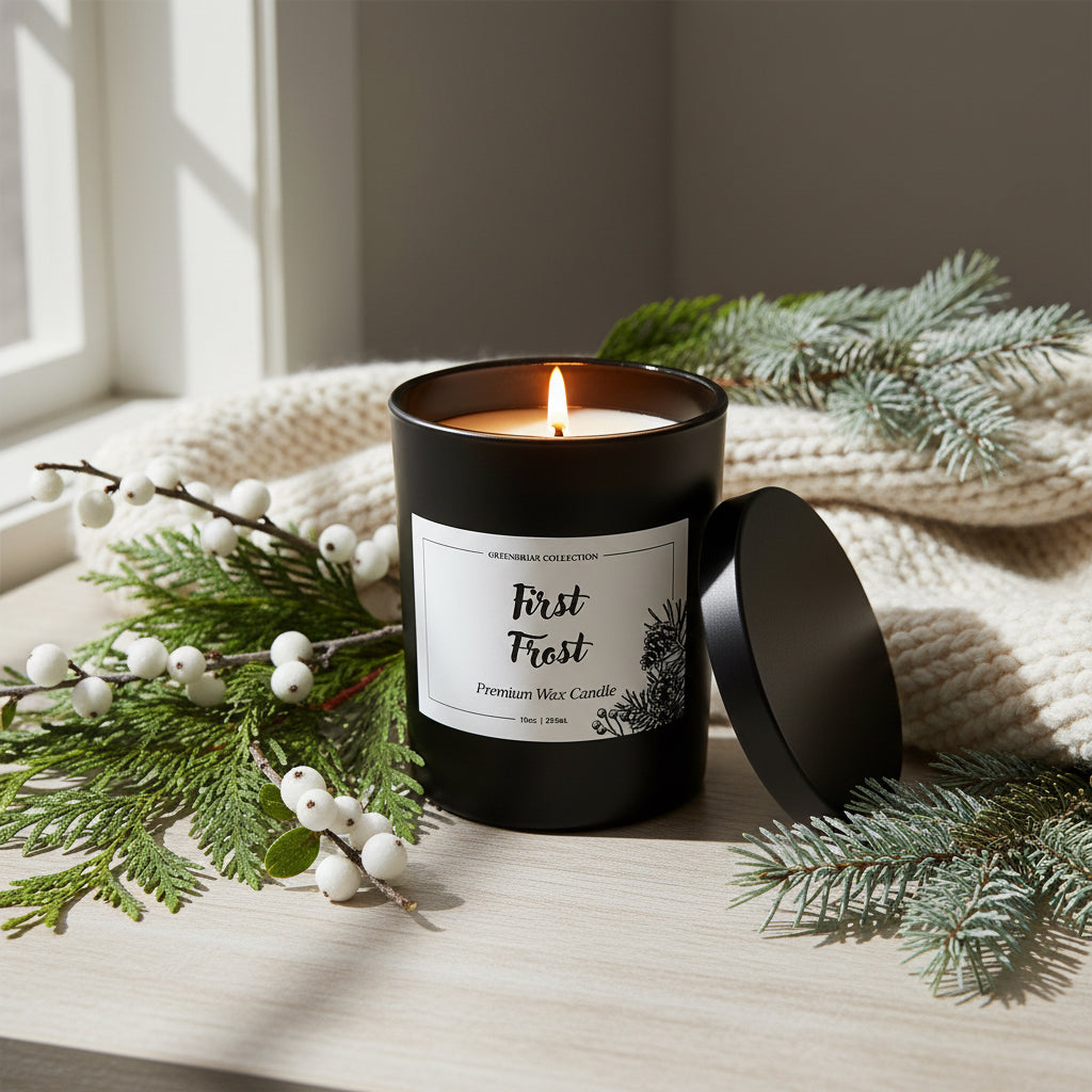 Coconut Soy Candle | First Frost - Greenbriar Market + Refillery