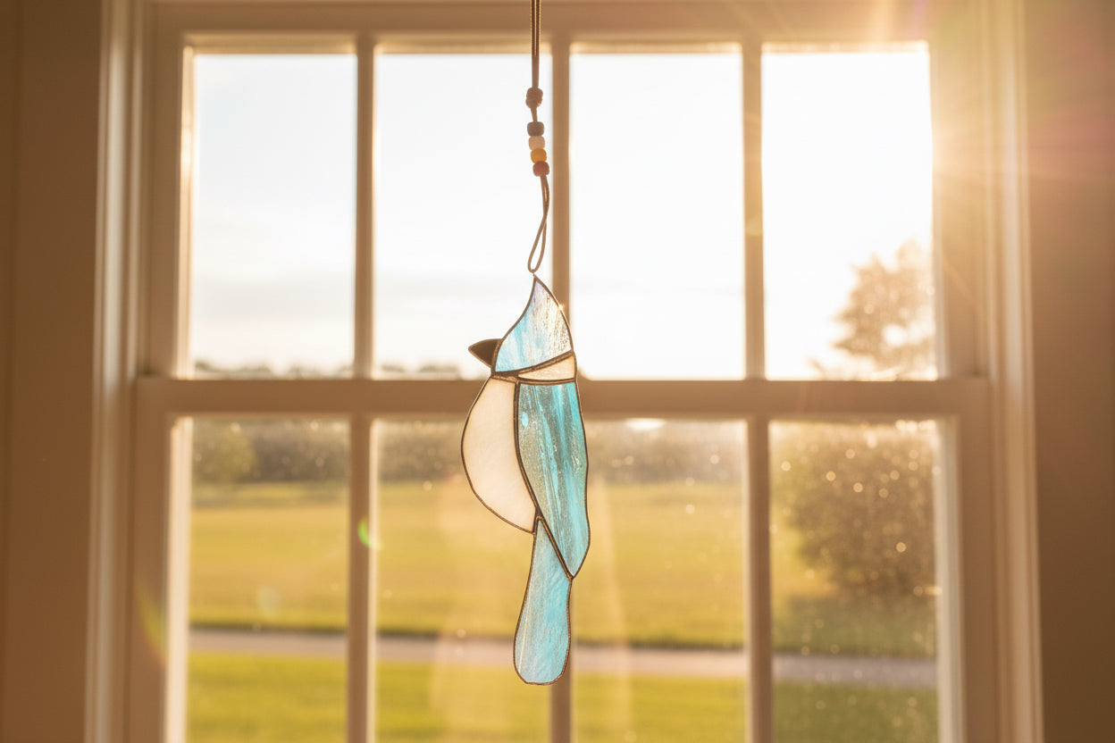 Stained Glass | Blue Jay - Greenbriar Market + Refillery