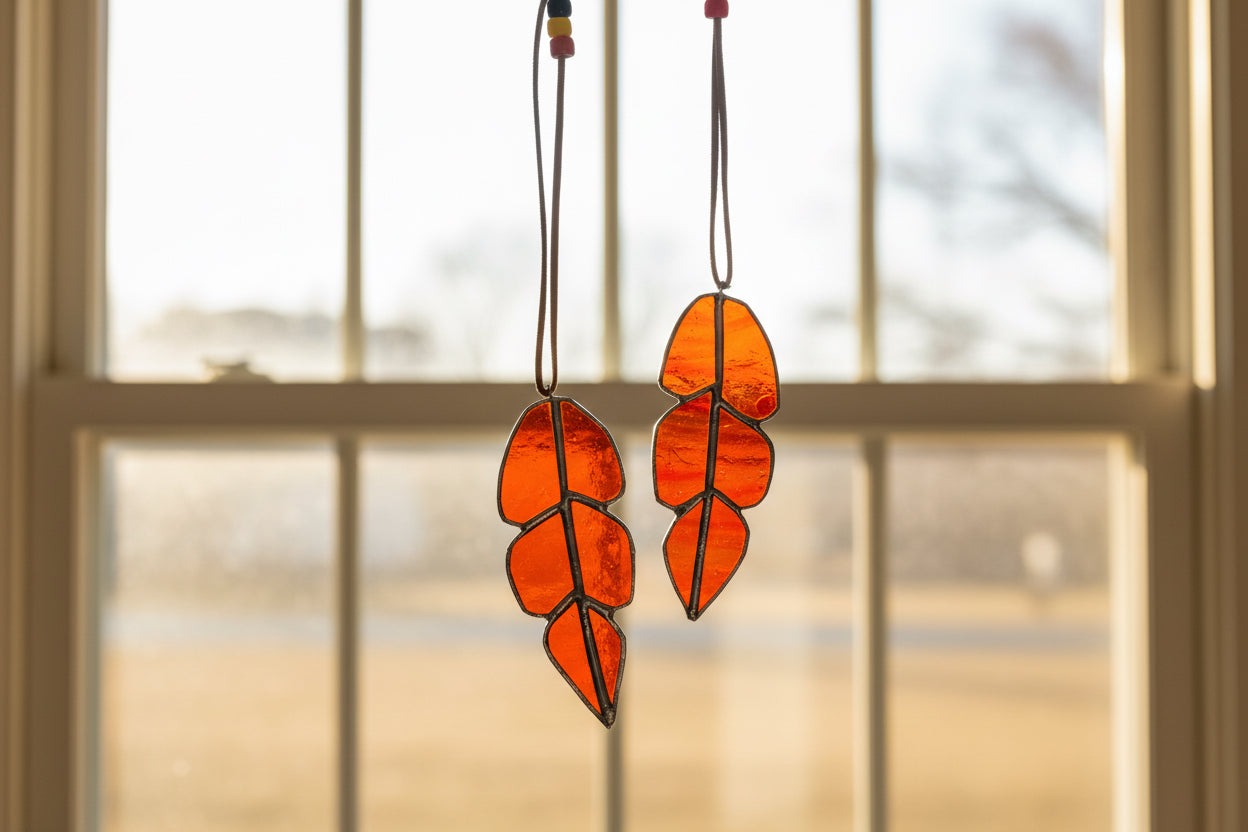 Stained Glass | Small Feather - Greenbriar Market + Refillery