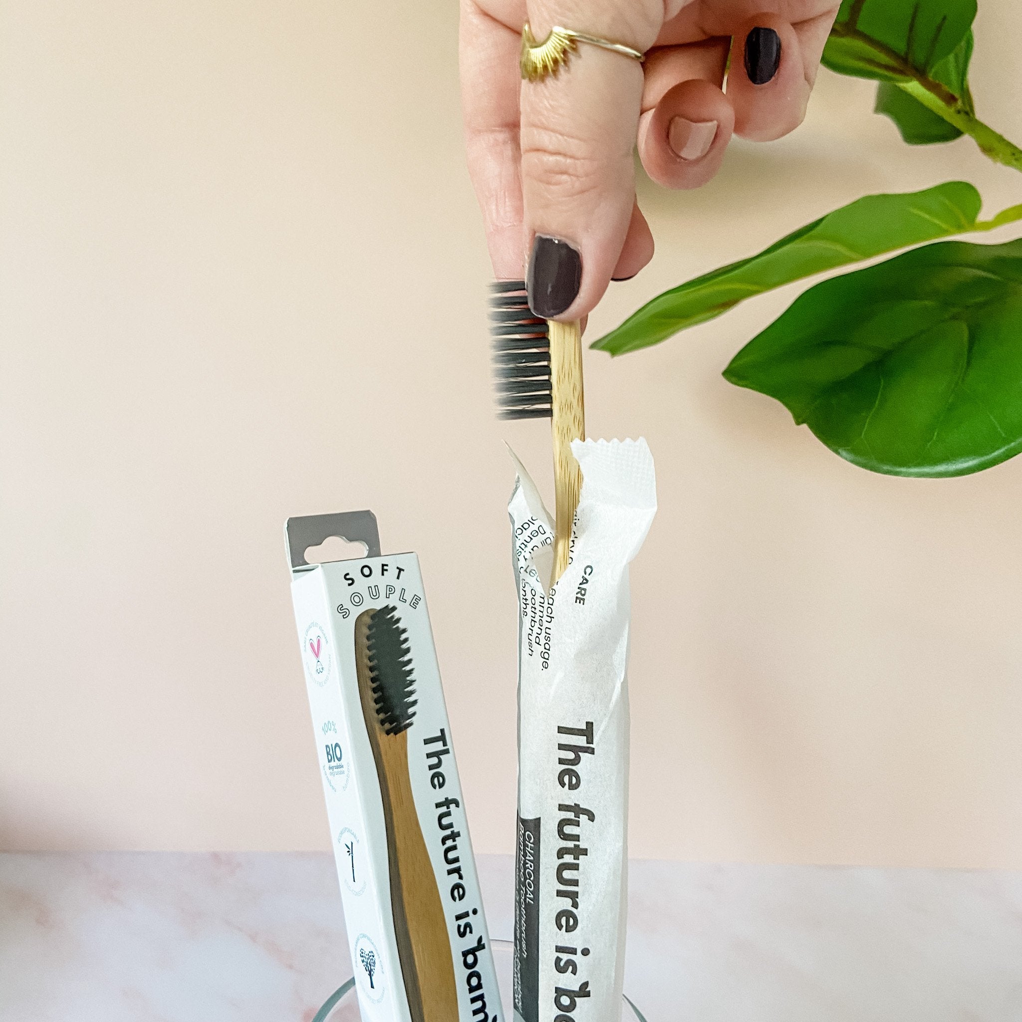 Charcoal Bamboo Toothbrush | Soft