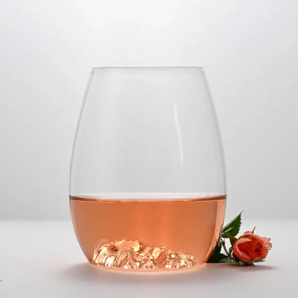 MTNPK Glassware Wine Glass Set Lake Louise Three Sisters