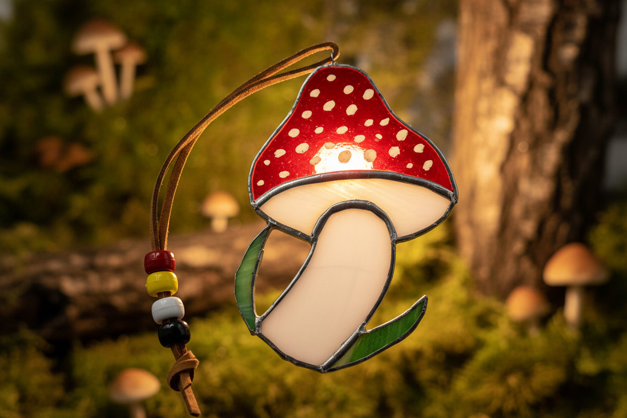 Odawa Studios Stained Glass Fungi Toadstool