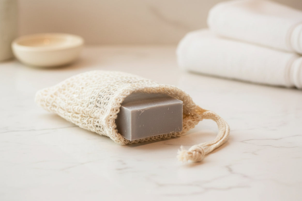 Sebeana Exfoliating Scrubbing Soap Bag - Greenbriar Market + Refillery