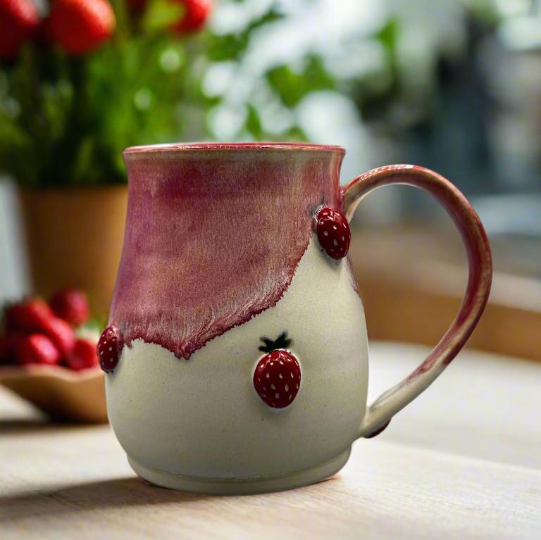 Ceramic Mug | Strawberries - Greenbriar Market + Refillery