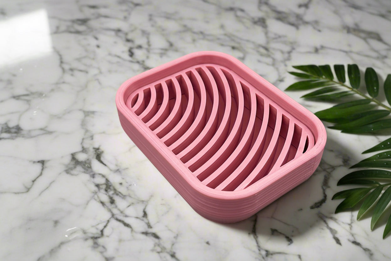 The Rogerie Rectangular Soap Dish Cameo Cloud