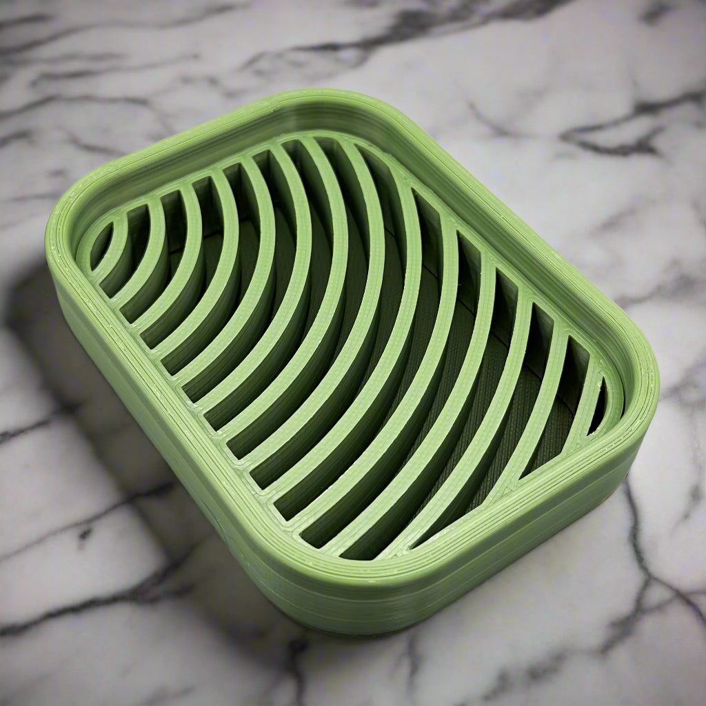 The Rogerie Rectangular Soap Dish Orchard Leaves