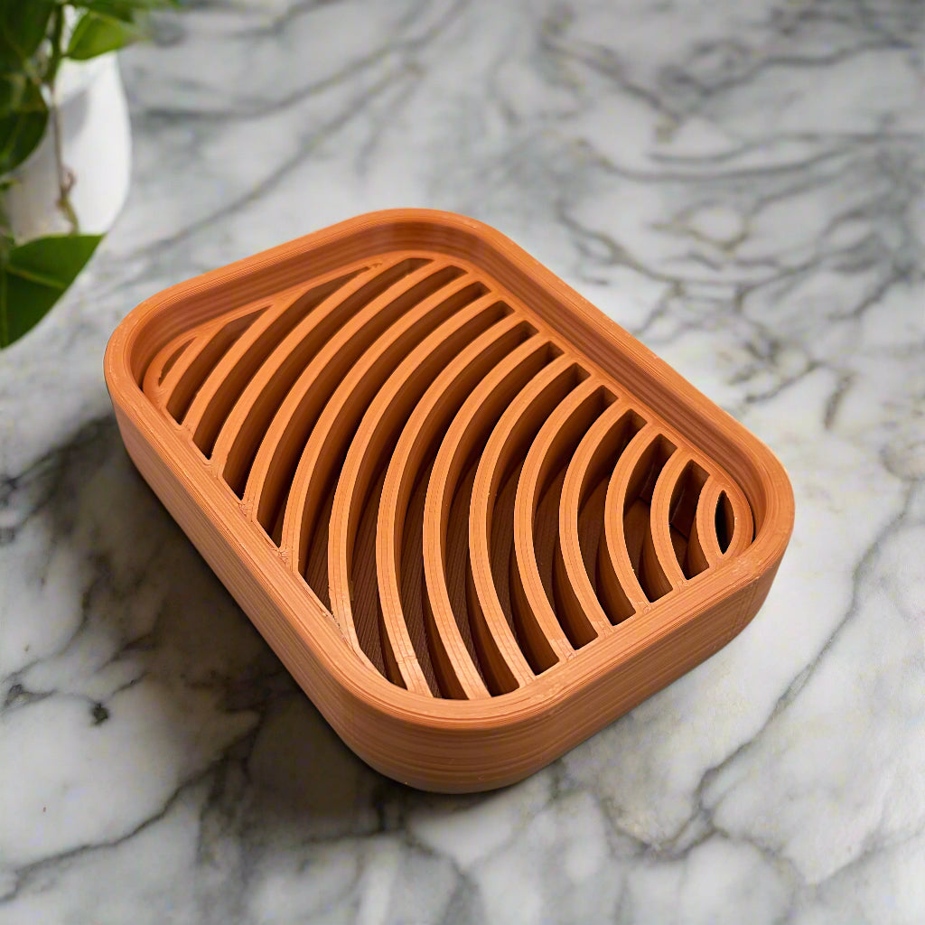 The Rogerie Rectangular Soap Dish Redwood