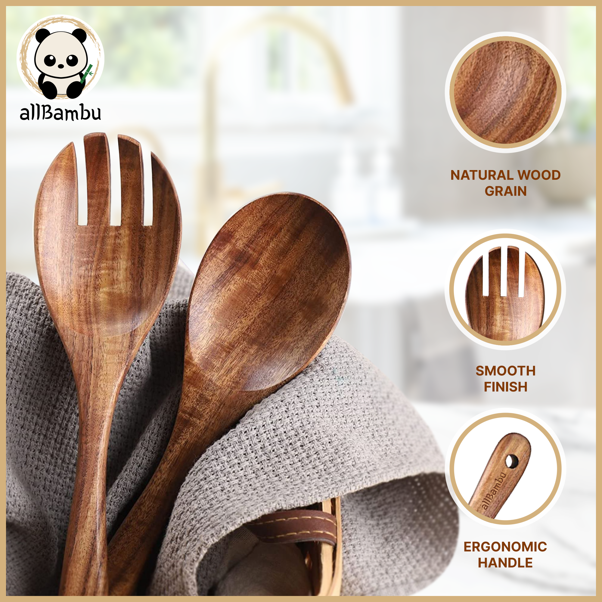 Acacia Wood Serving Set - Greenbriar Market + Refillery