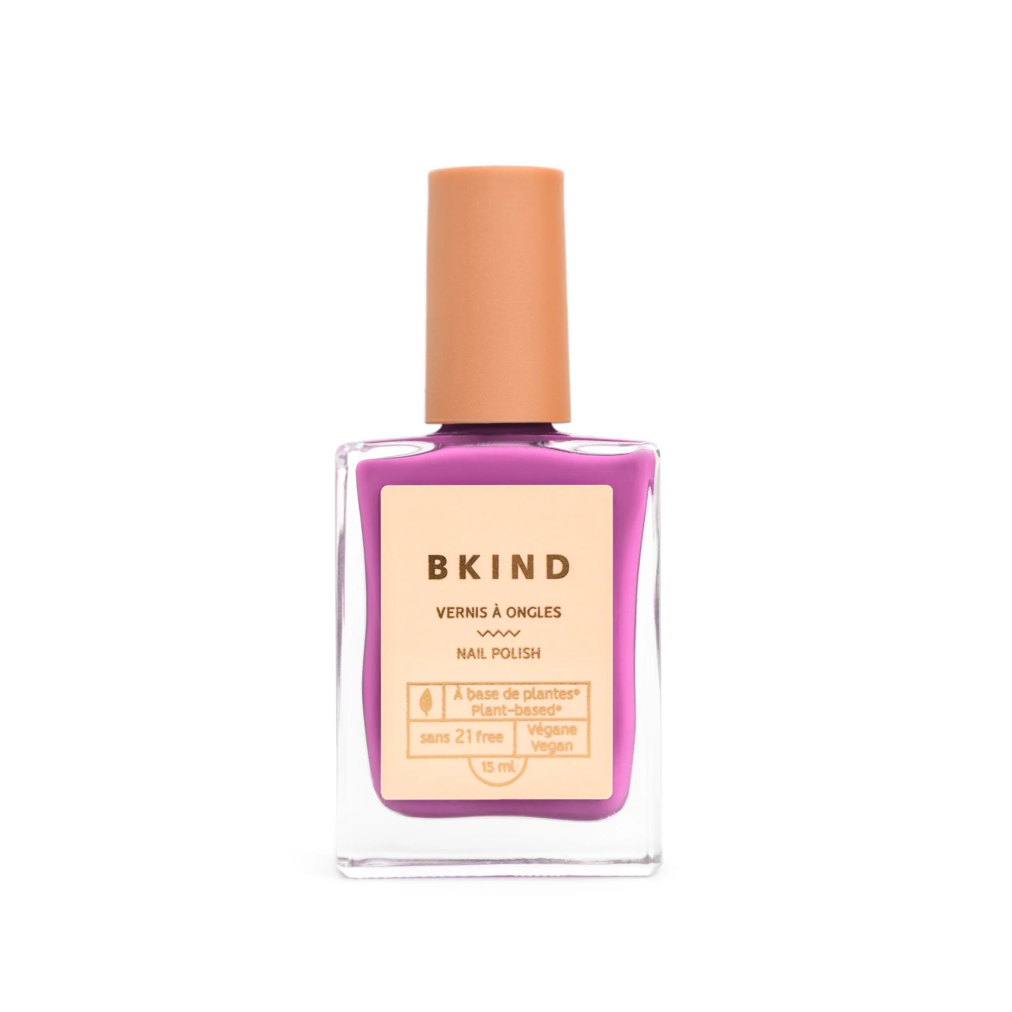 BKIND Berrylicious vegan nail polish – non-toxic blush purple polish available in Calgary.
