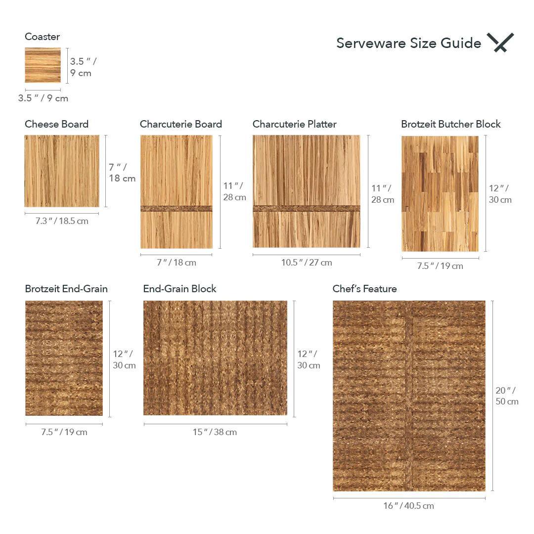 Block style end grain board by ChopValue, made from recycled chopsticks in Calgary