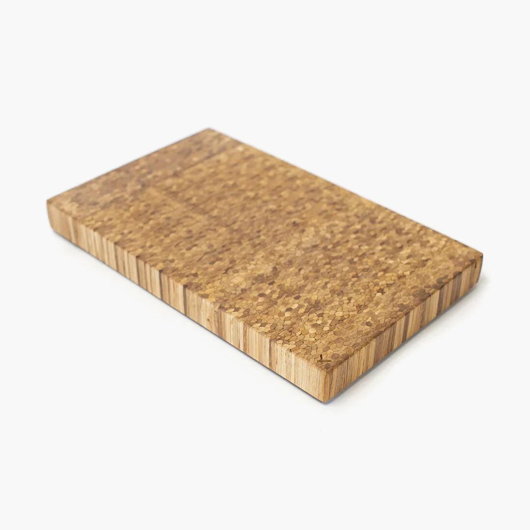 Calgary-made end grain snack board crafted from recycled chopsticks – Brotzeit by ChopValue