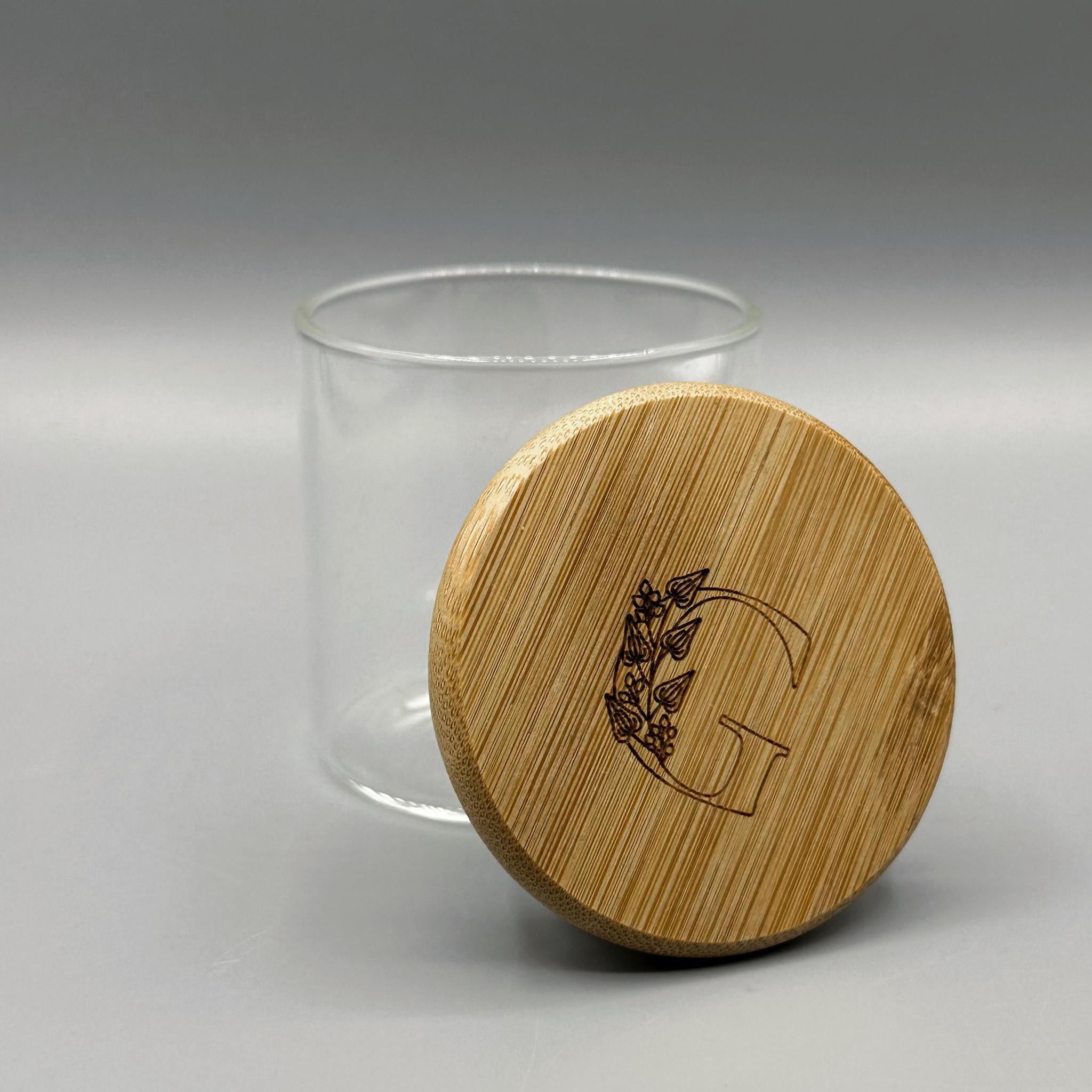 Glass Jar w/ Bamboo Lid
