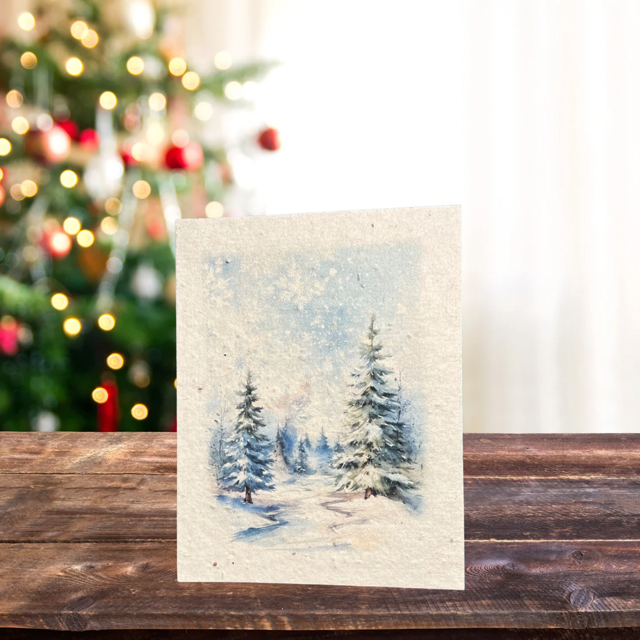 Christmas Greeting Card | Plantable Flower Seed Paper - Greenbriar Market + Refillery