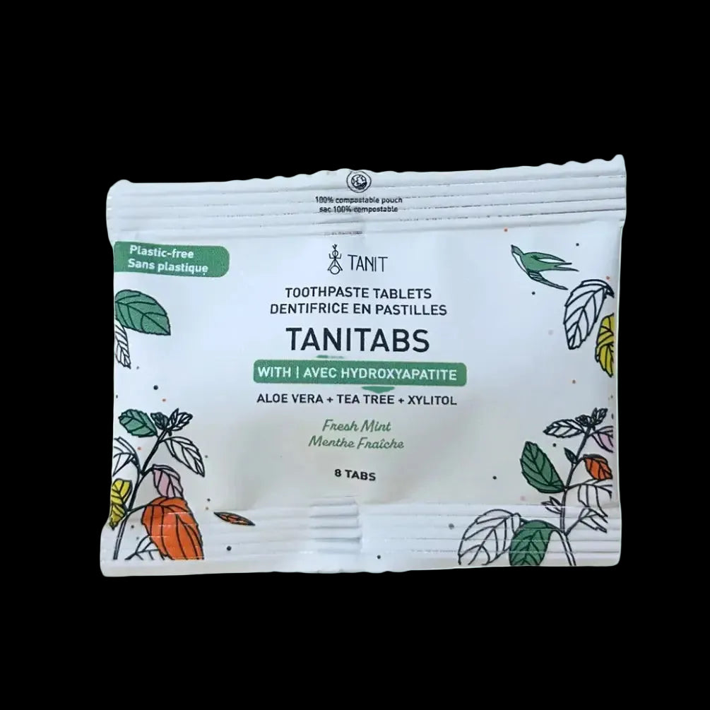 Tanitabs Fresh Mint trial pack, 8 compostable toothpaste tablets, Calgary