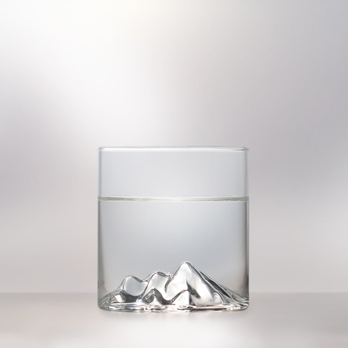 Three Sisters tumbler glass by MTNPK with etched mountain detail, available at Greenbriar Market Calgary